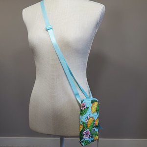 Vera Bradley Mini Cell Phone Crossbody RFID protection in lemon grove pattern